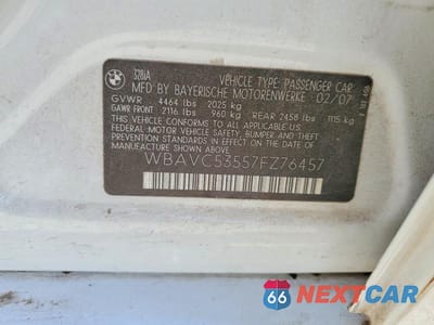 Zdjęcie 13 z 13 samochodu: 2007 BMW 328 I SULEV VIN:WBAVC53557FZ76457 - miniatura