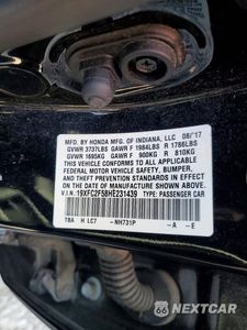 Zdjęcie 13 z 13 samochodu: 2017 HONDA CIVIC LX VIN:19XFC2F58HE231439 - miniatura