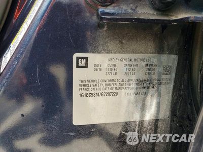 Zdjęcie 12 z 12 samochodu: 2016 CHEVROLET CRUZE LS VIN:1G1BC5SM7G7287229 - miniatura