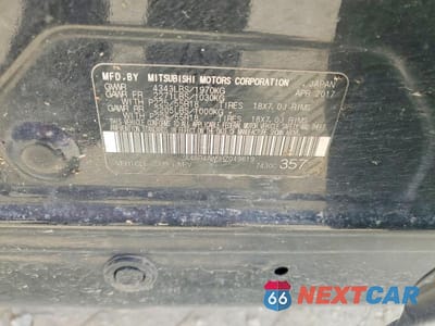 Zdjęcie 13 z 13 samochodu: 2017 MITSUBISHI OUTLANDER SPORT SEL VIN:JA4AR4AW5HZ049619 - miniatura
