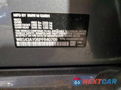 Zdjęcie 12 z 12 samochodu: 2023 BMW M3 COMPETITION VIN:WBS43AY06PFR40709 - miniatura