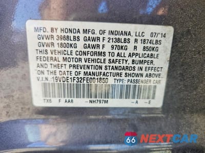 Zdjęcie 12 z 12 samochodu: 2015 ACURA ILX 20 VIN:19VDE1F32FE001850 - miniatura