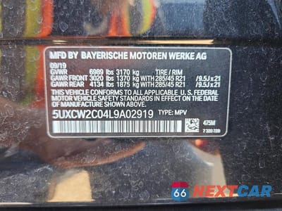 Zdjęcie 13 z 13 samochodu: 2020 BMW X7 XDRIVE40I VIN:5UXCW2C04L9A02919 - miniatura