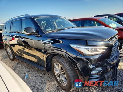 Czwarte zdjęcie samochodu z boku: 2019 INFINITI QX80 LUXE VIN:JN8AZ2NE0K9232644 - miniatura
