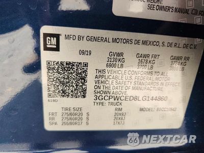 Zdjęcie 12 z 12 samochodu: 2020 CHEVROLET SILVERADO C1500 LT VIN:3GCPWCED8LG144860 - miniatura