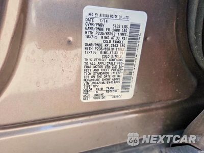 Zdjęcie 13 z 13 samochodu: 2014 NISSAN MURANO SL VIN:JN8AZ1MU1EW419075 - miniatura