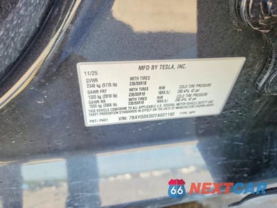 Zdjęcie 13 z 13 samochodu: 2026 TESLA MODEL X EV VIN:7SAYGDED0TA601190 - miniatura