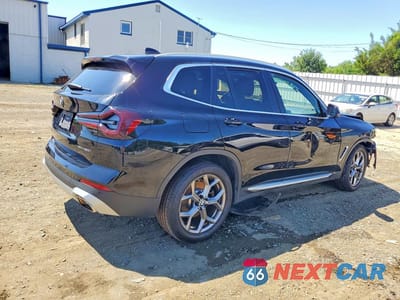 Trzecie zdjęcie samochodu z tyłu: 2022 BMW X3 XDRIVE30I VIN:5UX53DP03N9M76688 - miniatura