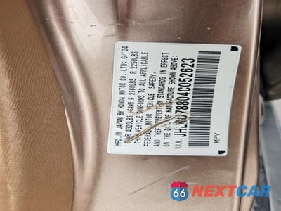 Zdjęcie 12 z 12 samochodu: 2004 HONDA CR-V EX VIN:JHLRD78804C052623 - miniatura