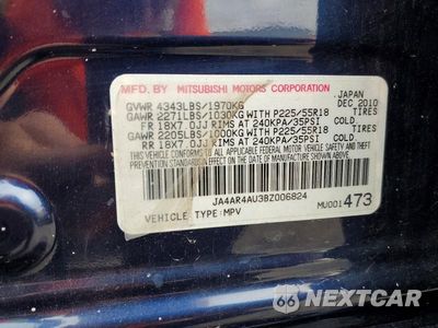 Zdjęcie 13 z 13 samochodu: 2011 MITSUBISHI OUTLANDER SPORT SE VIN:JA4AR4AU3BZ006824 - miniatura