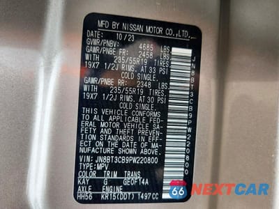 Zdjęcie 14 z 14 samochodu: 2023 NISSAN ROGUE SL VIN:JN8BT3CB9PW220800 - miniatura