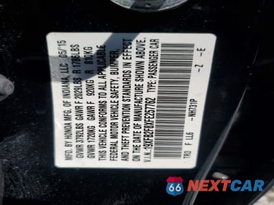 Zdjęcie 13 z 13 samochodu: 2015 HONDA CIVIC EX VIN:19XFB2F8XFE257762 - miniatura