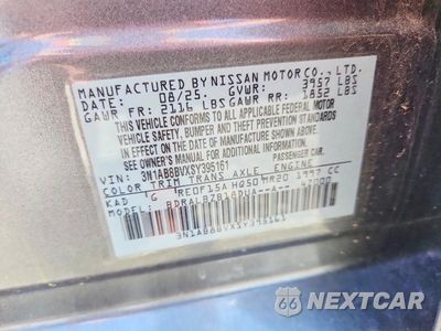 Zdjęcie 12 z 12 samochodu: 2025 NISSAN SENTRA S VIN:3N1AB8BVXSY395161 - miniatura