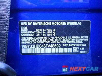 Zdjęcie 13 z 13 samochodu: 2025 BMW I4 M50 VIN:WBY33HD04SFV48692 - miniatura
