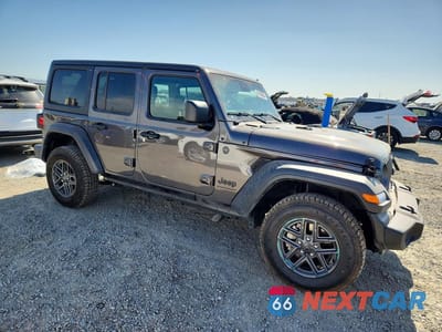 Czwarte zdjęcie samochodu z boku: 2025 JEEP WRANGLER SPORT VIN:1C4PJXDN6SW538499 - miniatura