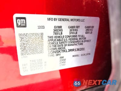 Zdjęcie 13 z 13 samochodu: 2024 CHEVROLET TAHOE K1500 HIGH COUNTRY VIN:1GNSKTKL3RR136201 - miniatura