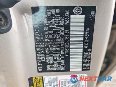 Zdjęcie 12 z 12 samochodu: 2004 TOYOTA CAMRY LE VIN:4T1BE32K04U355139 - miniatura