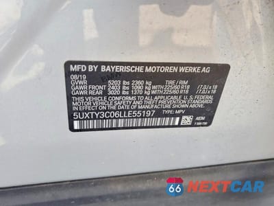 Zdjęcie 13 z 13 samochodu: 2020 BMW X3 SDRIVE30I VIN:5UXTY3C06LLE55197 - miniatura