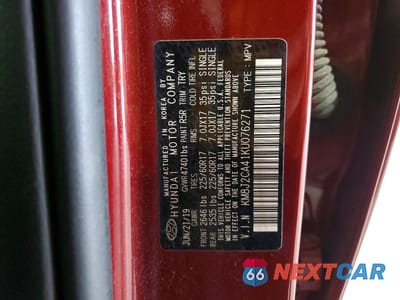 Zdjęcie 14 z 14 samochodu: 2019 HYUNDAI TUCSON SE VIN:KM8J2CA41KU076271 - miniatura