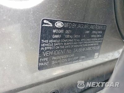 Zdjęcie 12 z 12 samochodu: 2021 JAGUAR XF S VIN:SAJBE4FX4MCY90109 - miniatura