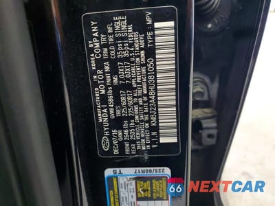 Zdjęcie 13 z 13 samochodu: 2017 HYUNDAI TUCSON SE VIN:KM8J23A48HU381050 - miniatura