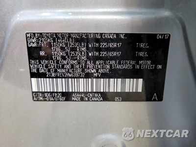 Zdjęcie 13 z 13 samochodu: 2017 TOYOTA RAV4 LE VIN:2T3BFREV2HW639732 - miniatura