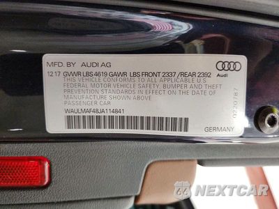 Zdjęcie 12 z 12 samochodu: 2018 AUDI A4 PREMIUM PLUS VIN:WAULMAF48JA114841 - miniatura