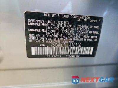 Zdjęcie 13 z 13 samochodu: 2020 SUBARU FORESTER SPORT VIN:JF2SKARC1LH410156 - miniatura