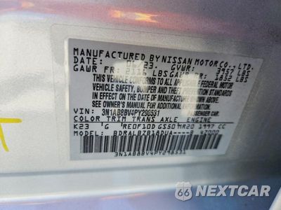 Zdjęcie 12 z 12 samochodu: 2023 NISSAN SENTRA S VIN:3N1AB8BV4PY298531 - miniatura