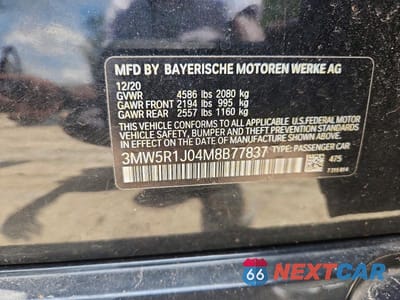 Zdjęcie 13 z 13 samochodu: 2021 BMW 330I VIN:3MW5R1J04M8B77837 - miniatura