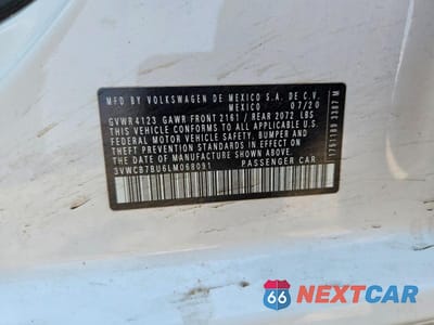 Zdjęcie 12 z 12 samochodu: 2020 VOLKSWAGEN JETTA S VIN:3VWCB7BU6LM068091 - miniatura