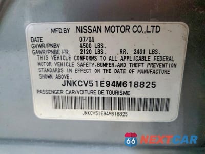 Zdjęcie 12 z 12 samochodu: 2004 INFINITI G35 BASE VIN:JNKCV51E94M618825 - miniatura