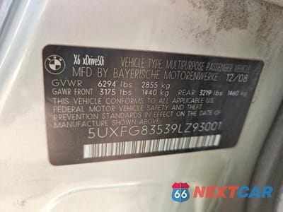 Zdjęcie 13 z 13 samochodu: 2009 BMW X6 VIN:5UXFG83539LZ93001 - miniatura