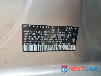 Zdjęcie 12 z 12 samochodu: 2015 VOLKSWAGEN GOLF SPORTWAGEN TDI S VIN:3VWCA7AU6FM513986 - miniatura