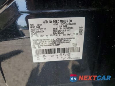 Zdjęcie 13 z 13 samochodu: 2017 LINCOLN MKX RESERVE VIN:2LMPJ6LR9HBL25586 - miniatura