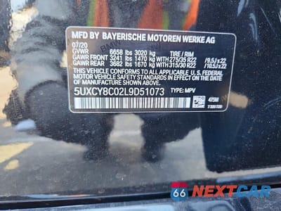 Zdjęcie 12 z 12 samochodu: 2020 BMW X6 M50I VIN:5UXCY8C02L9D51073 - miniatura