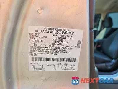 Zdjęcie 13 z 13 samochodu: 2011 MAZDA TRIBUTE I VIN:4F2CY9C72BKM01057 - miniatura