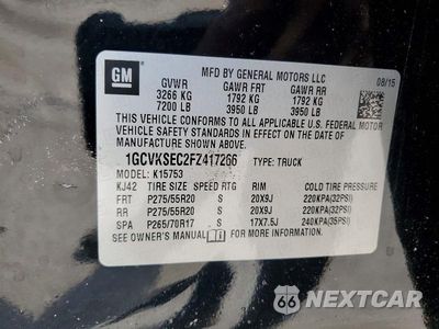 Zdjęcie 12 z 12 samochodu: 2015 CHEVROLET SILVERADO K1500 LTZ VIN:1GCVKSEC2FZ417266 - miniatura