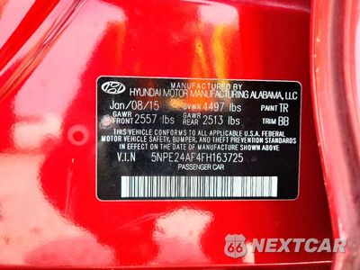 Zdjęcie 12 z 12 samochodu: 2015 HYUNDAI SONATA SE VIN:5NPE24AF4FH163725 - miniatura
