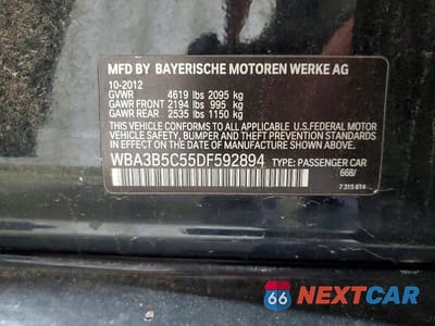 Zdjęcie 12 z 12 samochodu: 2013 BMW 328 XI SULEV VIN:WBA3B5C55DF592894 - miniatura