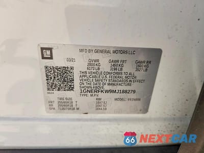 Zdjęcie 13 z 13 samochodu: 2021 CHEVROLET TRAVERSE LS VIN:1GNERFKW9MJ188279 - miniatura