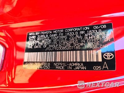 Zdjęcie 12 z 12 samochodu: 2008 TOYOTA YARIS BASE VIN:JTDJT923085207185 - miniatura
