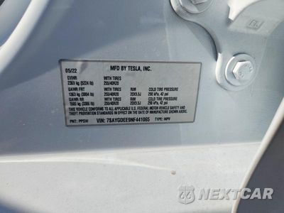 Zdjęcie 10 z 13 samochodu: 2022 TESLA MODEL Y VIN:7SAYGDEE9NF441065 - miniatura