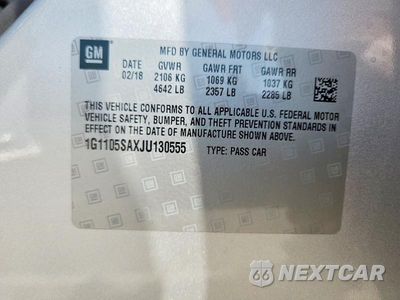 Zdjęcie 12 z 12 samochodu: 2018 CHEVROLET IMPALA LT VIN:1G1105SAXJU130555 - miniatura