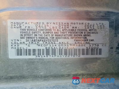 Zdjęcie 12 z 12 samochodu: 2016 NISSAN SENTRA SV VIN:3N1AB7APXGY227072 - miniatura