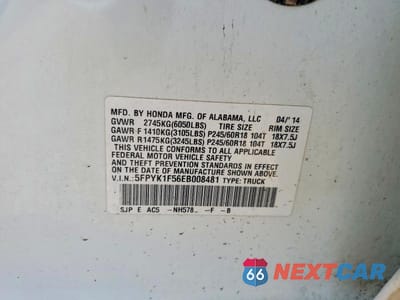 Zdjęcie 12 z 12 samochodu: 2014 HONDA RIDGELINE RTL VIN:5FPYK1F56EB008481 - miniatura