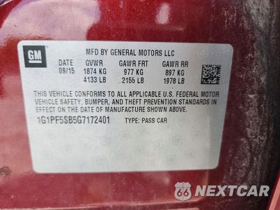 Zdjęcie 12 z 12 samochodu: 2016 CHEVROLET CRUZE LIMITED LT VIN:1G1PF5SB5G7172401 - miniatura