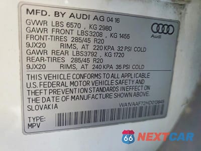 Zdjęcie 14 z 14 samochodu: 2017 AUDI Q7 PRESTIGE VIN:WA1VAAF72HD013845 - miniatura