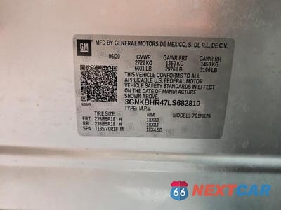 Zdjęcie 13 z 13 samochodu: 2020 CHEVROLET BLAZER 2LT VIN:3GNKBHR47LS682810 - miniatura