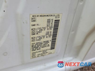 Zdjęcie 13 z 13 samochodu: 2014 NISSAN NV 2500 HD S VIN:1N6AF0LX9EN101654 - miniatura
